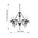 Endon 308-8CL Clarence 8lt Pendant Clear acrylic & chrome plate 8 x 60W E14 candle (Required) - westbasedirect.com