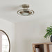 Endon 387-30SC Firenz 1lt Flush Satin chrome plate & clear/frosted glass 120W R7s tungsten (118mm) (Required) - westbasedirect.com