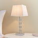 Endon 96940-TLCH Murford 1lt Table Chrome plate, clear acrylic with white fabric 40W E14 candle (Required) - westbasedirect.com