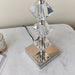 Endon VERDONE Verdone 1lt Table Clear crystal & taupe silk 60W E27 GLS (Required) - westbasedirect.com