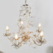 Endon LULLABY-5CR Lullaby 5lt Pendant Cream/br gold paint & clear/pearl acrylic 5 x 60W E14 candle (Required) - westbasedirect.com