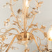 Endon LULLABY-5CR Lullaby 5lt Pendant Cream/br gold paint & clear/pearl acrylic 5 x 60W E14 candle (Required) - westbasedirect.com