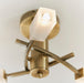Endon 146-3AB Havana 3lt Semi flush Antique brass plate & frosted glass 3 x 3W LED G9 (Required) - westbasedirect.com