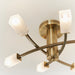 Endon 146-6AB Havana 6lt Semi flush Antique brass plate & frosted glass 6 x 3W LED G9 (Required) - westbasedirect.com