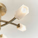 Endon 146-6AB Havana 6lt Semi flush Antique brass plate & frosted glass 6 x 3W LED G9 (Required) - westbasedirect.com