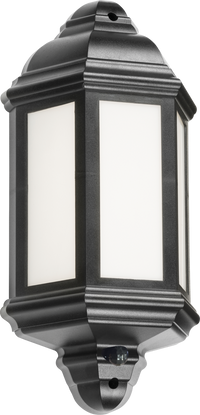 Knightsbridge LANT3BKP 230V IP54 LED Half Wall Lantern with Photocell Sensor - Black