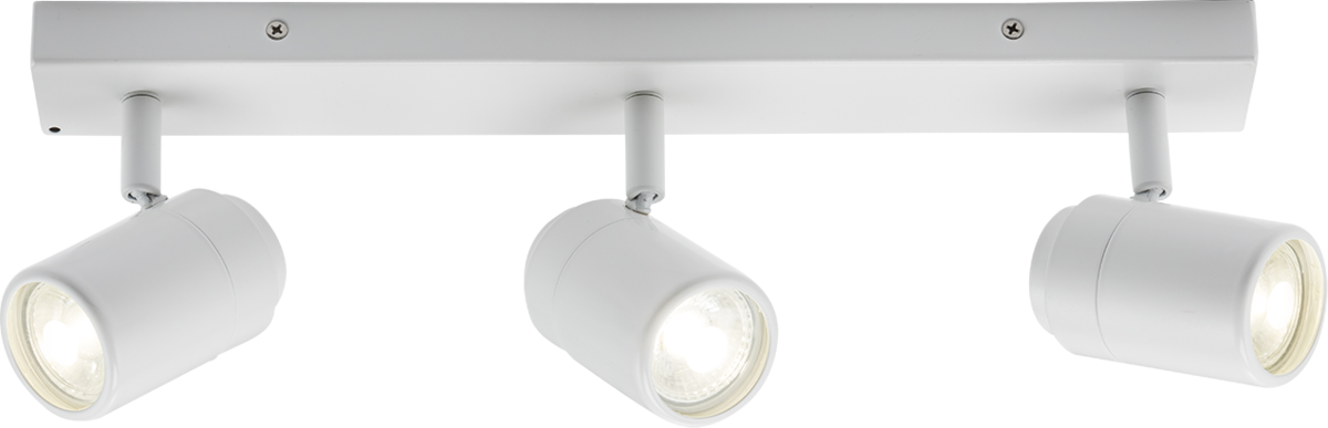 Knightsbridge BA03B3MW 230V IP44 GU10 Triple Bar Spotlight - Matt White ...