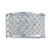 Endon HUDSON-2WBCH Hudson 2lt Wall Chrome plate & clear crystal 2 x 60W E14 golf (Required) - westbasedirect.com