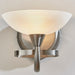 Endon CAGNEY-1WBSC Cagney 1lt Wall Satin chrome plate & white glass 33W G9 clear capsule (Required) - westbasedirect.com