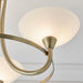 Endon CAGNEY-3AB Cagney 3lt Semi flush Antique brass plate & white glass 3 x 33W G9 clear capsule (Required) - westbasedirect.com