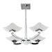 Endon AYRES-4CH Ayres 4lt Semi flush Chrome plate & scavo glass 4 x 33W G9 clear capsule (Required) - westbasedirect.com