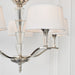 Endon FIENNES-5NI Fiennes 5lt Pendant Chrome plate & vintage white fabric 5 x 40W E14 golf (Required) - westbasedirect.com