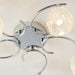 Endon BOYER-5CH Boyer 5lt Semi flush Chrome plate & clear glass 5 x 33W G9 clear capsule (Required) - westbasedirect.com