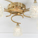 Endon BOYER-5AB Boyer 5lt Semi flush Antique brass plate & clear glass 5 x 33W G9 clear capsule (Required) - westbasedirect.com