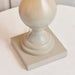 Endon MARSHAM-TLTA Marsham 1lt Table Taupe painted wood & ivory fabric 40W E14 candle (Required) - westbasedirect.com