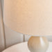 Endon MARSHAM-TLTA Marsham 1lt Table Taupe painted wood & ivory fabric 40W E14 candle (Required) - westbasedirect.com
