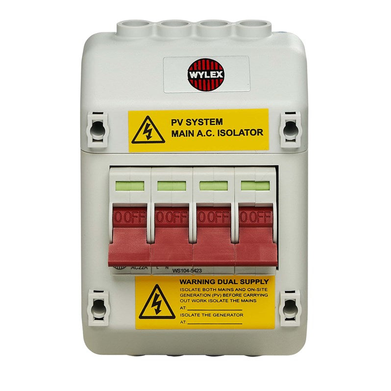 Wylex NHDSREC4 100A 230V AC Dual Supply REC Switch — westbasedirect.com