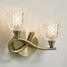 Endon BOYER-2WBAB-L Boyer 2lt Wall Antique brass plate & clear glass 2 x 33W G9 clear capsule (Required) - westbasedirect.com