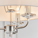 Endon 60129 Nixon 3lt Pendant Bright nickel plate & vintage white fabric 3 x 40W E14 candle (Required) - westbasedirect.com