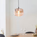 Endon 60182 Willis 1lt Pendant Tinted cognac & copper glass 10W LED E27 (Required) - westbasedirect.com