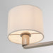 Endon 60256 Daley 3lt Pendant Matt nickel plate & vintage white fabric 3 x 40W E14 candle (Required) - westbasedirect.com