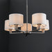 Endon 60257 Daley 5lt Pendant Matt nickel plate & vintage white fabric 5 x 40W E14 candle (Required) - westbasedirect.com