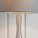 Endon 61192 Piccadilly 1lt Table Satin nickel plate & grey fabric 40W E14 candle (Required) - westbasedirect.com