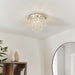 Endon 61233 Kristen 3lt Flush Clear crystal & chrome plate 3 x 18W G9 clear capsule (Required) - westbasedirect.com