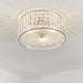 Endon 61252 Belfont 3lt Flush Clear crystal, frosted glass & chrome plate 3 x 18W G9 clear capsule (Required) - westbasedirect.com