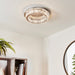 Endon 61340 Swayze 1lt Flush Chrome plate & clear faceted acrylic 15.98W LED (SMD 5730) Warm White - westbasedirect.com