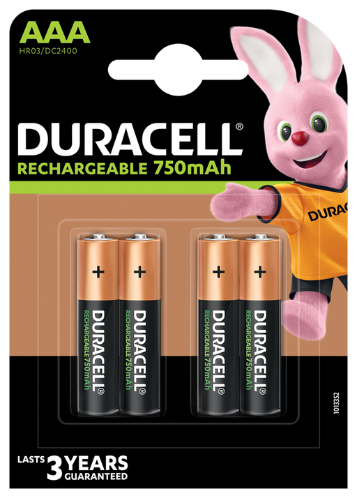 Duracell Rech. Plus AAA 750mAh | 4 Pack - westbasedirect.com