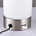 Endon 67517 Dara 1lt Table Brushed nickel plate & opal glass 40W E14 candle (Required) - westbasedirect.com