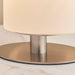 Endon 68492 Palmer 1lt Table Satin nickel plate & opal glass 40W E14 golf (Required) - westbasedirect.com