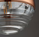 Endon 68956 Paloma 1lt Pendant Copper & clear ribbed glass 7W LED E14 (Required) - westbasedirect.com