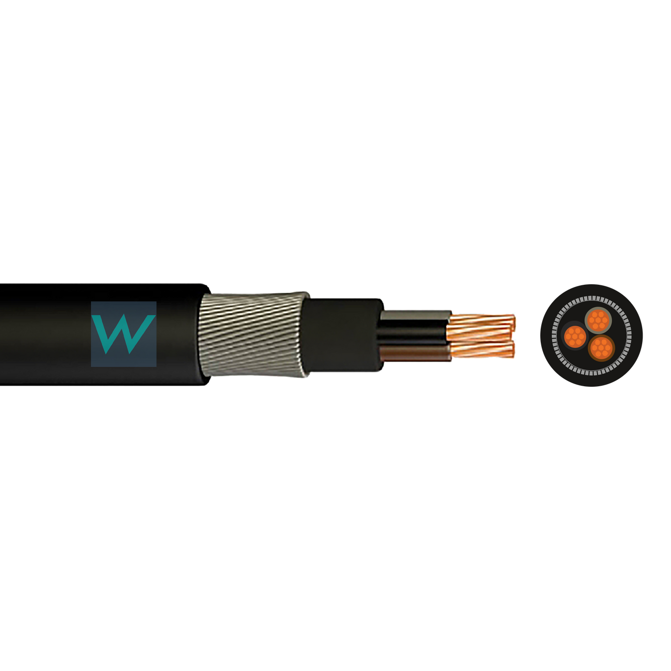 6943X 3 Core SWA Steel Wire Armoured PVC