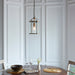Endon 69454 Lambeth 1lt Pendant Antique brass plate & clear glass 40W E27 GLS (Required) - westbasedirect.com