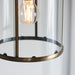 Endon 69454 Lambeth 1lt Pendant Antique brass plate & clear glass 40W E27 GLS (Required) - westbasedirect.com