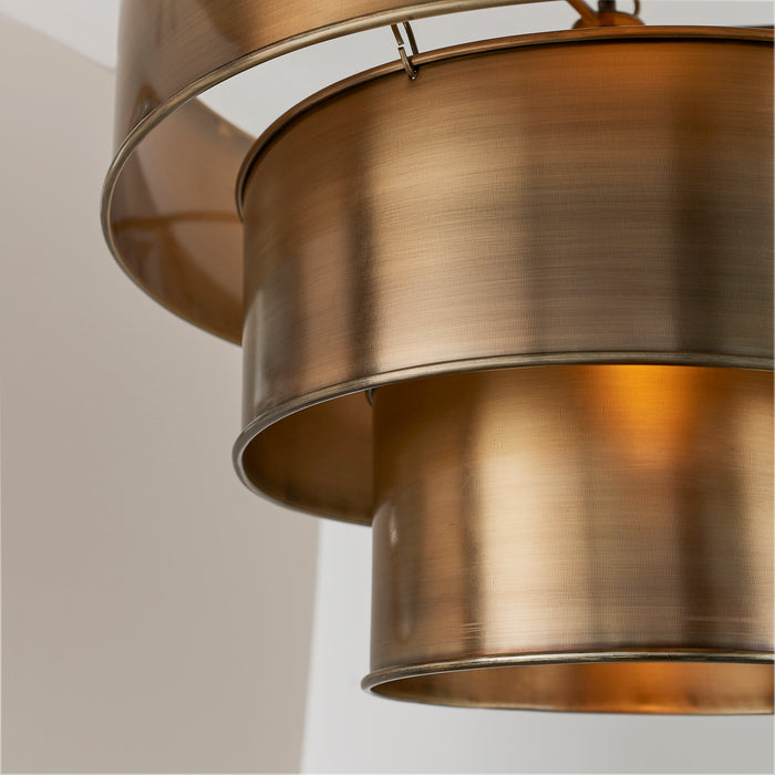 Endon 69783 Morad 1lt Pendant Aged brass plate 40W E27 GLS (Required) - westbasedirect.com