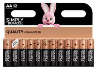 Duracell SIMPLY AA LR6 MN1500 Alkaline Batteries | 12 Pack