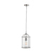 Endon 70323 Lambeth 1lt Pendant Satin nickel plate & clear glass 40W E27 GLS (Required) - westbasedirect.com