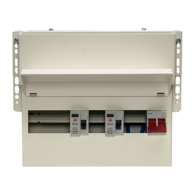 Wylex FALNMRS9SSLHIA 9 Way High Integrity Meter Cabinet + 100A Main Sw ...