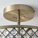 Endon 70558 Hudson 3lt Flush Antique brass plate & clear crystal 3 x 60W E27 GLS (Required) - westbasedirect.com