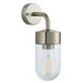 Endon 71184 North 1lt Wall Brushed stainless steel & clear glass 40W E27 GLS (Required) - westbasedirect.com