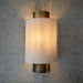 Endon 71308 Indara 1lt Wall Hammered bronze plate & natural linen mix fabric 40W E14 golf (Required) - westbasedirect.com