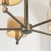 Endon 71345 Indara 5lt Pendant Hammered bronze plate & natural linen mix fabric 5 x 40W E14 golf (Required) - westbasedirect.com