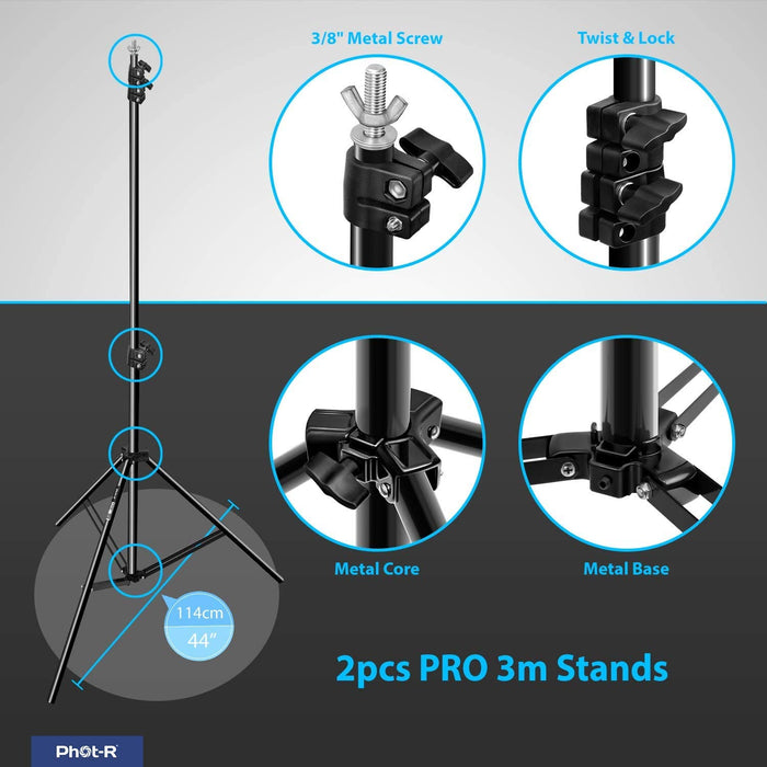 Phot-R 3x3m Background Stand Set - westbasedirect.com