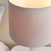 Endon 72175 Syon 1lt Table Bright nickel plate & mink fabric 40W E14 candle (Required) - westbasedirect.com