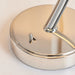 Endon 72389 Josephine 1lt Table Bright nickel plate & vintage white fabric 40W E14 golf (Required) - westbasedirect.com