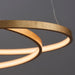 Endon 72479 Scribble 1lt Pendant Gold leaf & frosted acrylic 31.5W LED tape module (SMD 2835) Warm White - westbasedirect.com