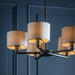 Endon 73017 Daley 5lt Pendant Dark antique bronze plate & marble fabric 5 x 40W E14 candle (Required) - westbasedirect.com
